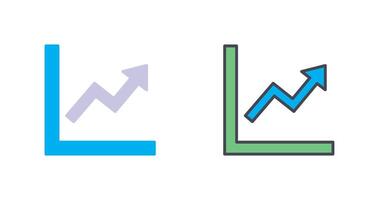 Graph Up Icon Design vector