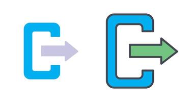 Logout Icon Design vector