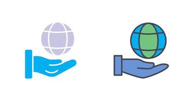 Global Hand Icon Design vector