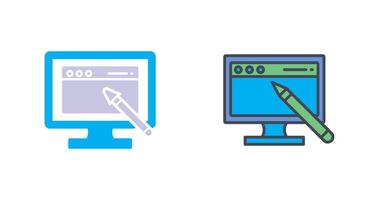 Edit Webpage Icon Design vector