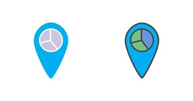 Location Statistics Icon Design vector