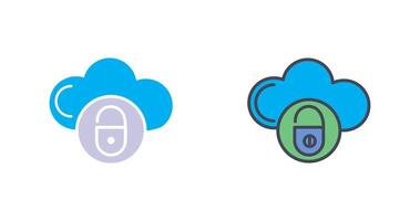 Secure Cloud Icon Design vector