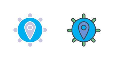 Location Settings Icon Design vector