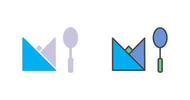 cuchara y servilleta icono diseño vector