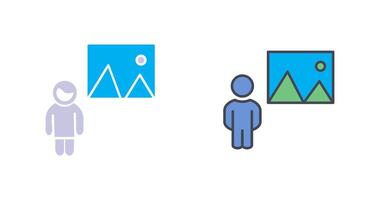 Viewing Painting Icon Design vector