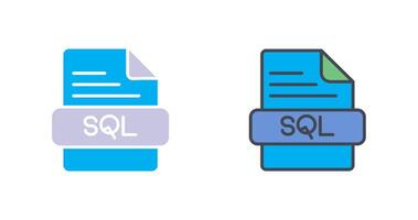 SQL Icon Design vector