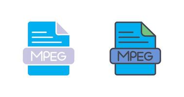 MPEG Icon Design vector