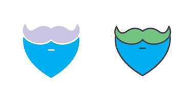 Beard and Moustache I Icon Design vector