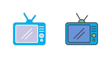 televisión conjunto icono diseño vector