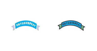 Oktoberfest bandera icono diseño vector