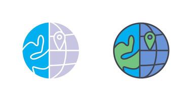 Location on Earth Icon Design vector