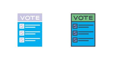 Ballot Paper Icon Design vector