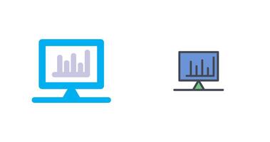 Checked Bar Graph Icon Design vector