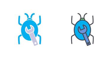 Bug Fixing Icon Design vector