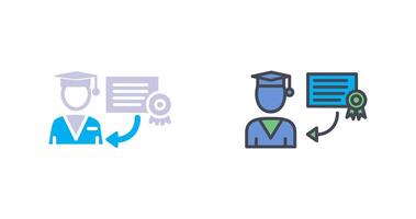 Receiving Degree Icon Design vector