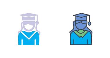 Female Graduate Icon Design vector