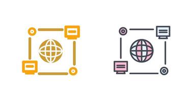 computadora conexión icono diseño vector