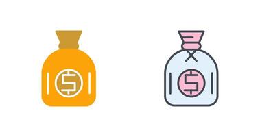 Dollar Sack Icon Design vector