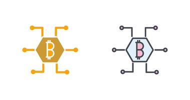 bitcoin icono diseño vector