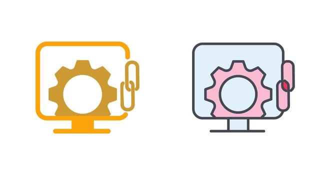 Link Optimization Icon Design vector