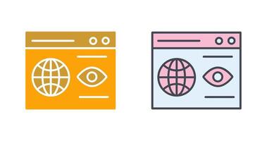 diseño de icono de visibilidad web vector