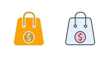 Items In a Bag Icon Design vector