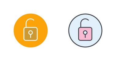Open Lock Icon Design vector
