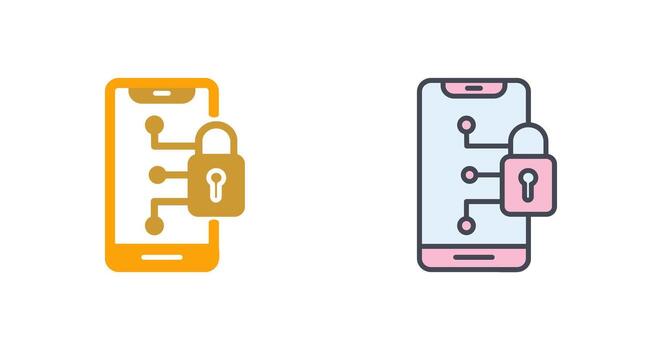 Secure Device Icon Design vector