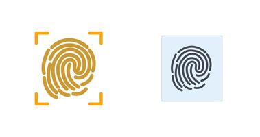 Fingerprint Lock Icon Design vector