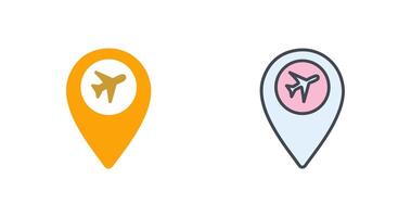 Airport Location Icon Design vector