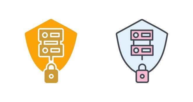 Secure Server Icon Design vector