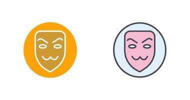 hacker máscara icono diseño vector
