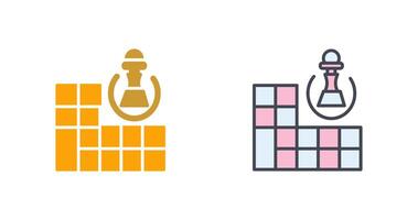 Chess Board Icon Design vector