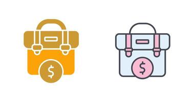 Dollar Briefcase Icon Design vector