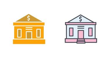 Bank Building Icon Design vector