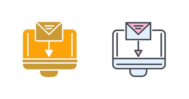 Mail Upload Icon Design vector