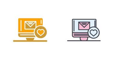 Mail Favourite Icon Design vector