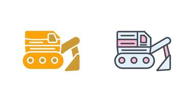 Excavator Icon Design vector