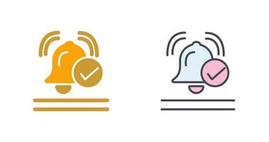 Approve Bell Icon Design vector
