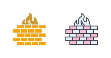 Firewall Icon Design vector