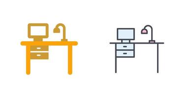 Working Desk Icon Design vector