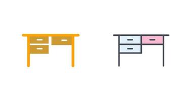 mesa con cajones ii icono diseño vector