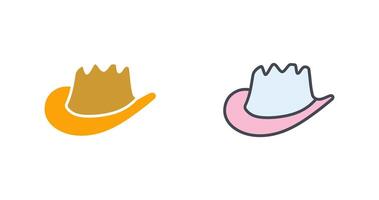 vaquero sombrero icono diseño vector