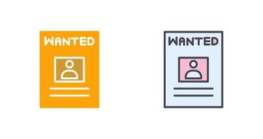Wanted Poster Icon Design vector