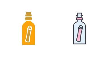 Scroll in Bottle Icon Design vector