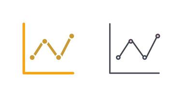 Line Chart Icon Design vector