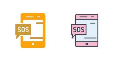 SOS Icon Design vector