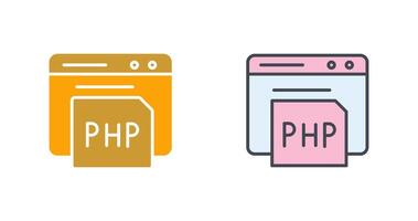 diseño de icono php vector