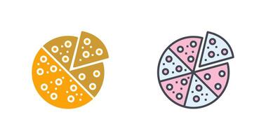 Pizza rebanada icono diseño vector