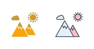 diseño de icono de montaña vector